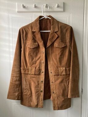 Vintage real tan suede jacket